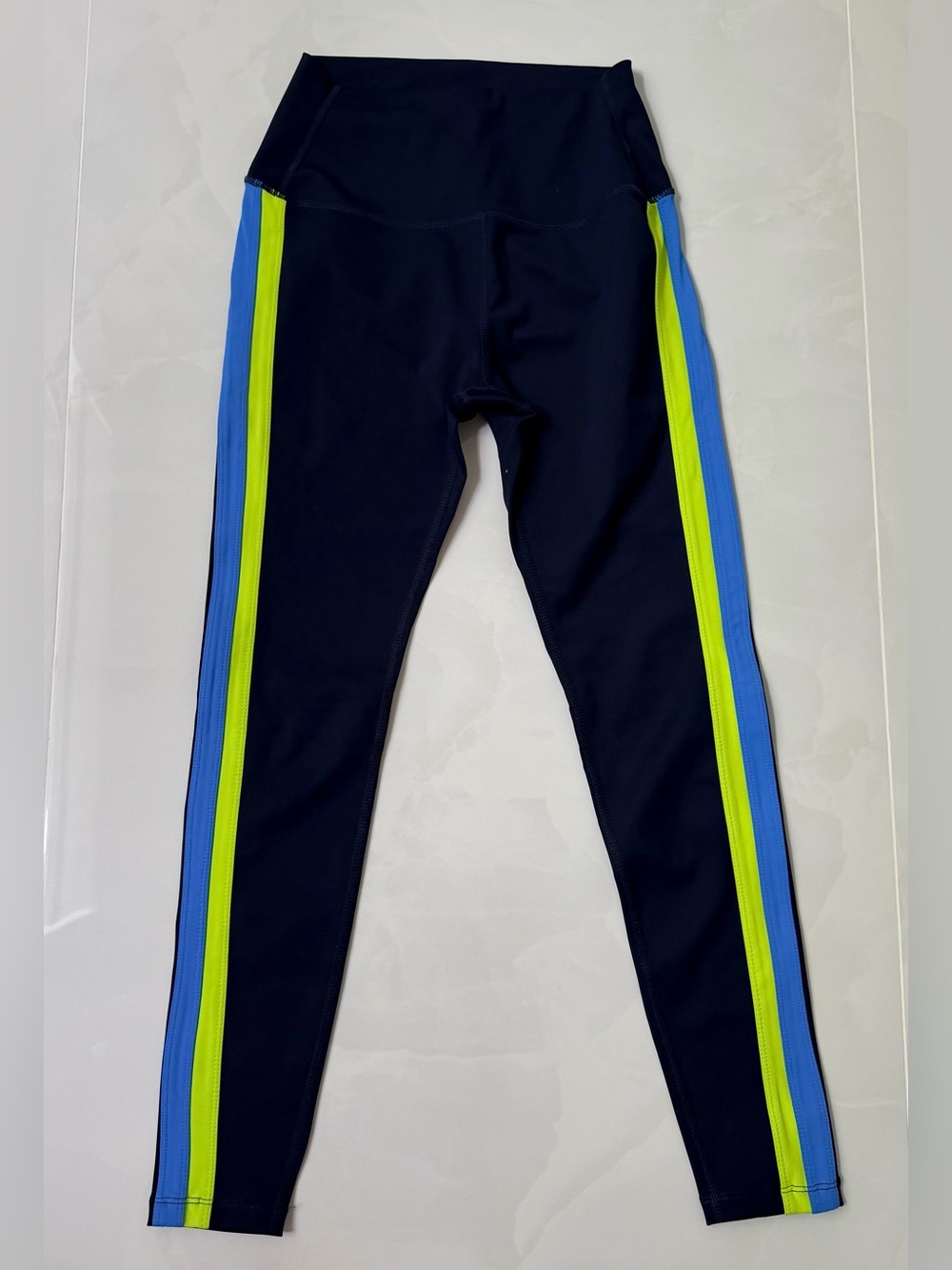 Splits59 Navy Stripe Bra and Legging Set Size M - Picture 2 of 7